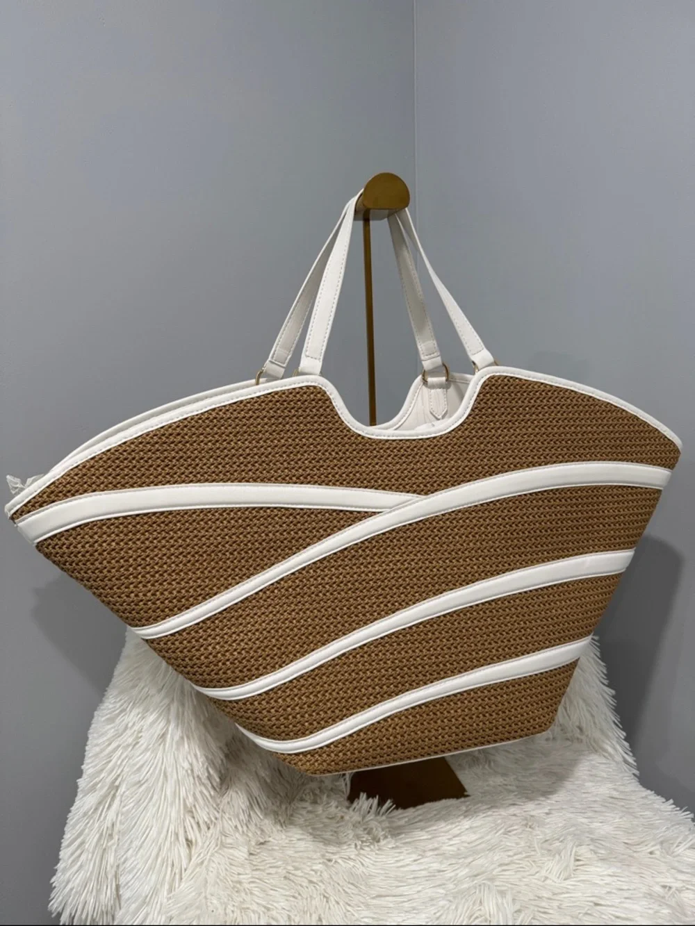 I.N.C Zavaa Straw Tote